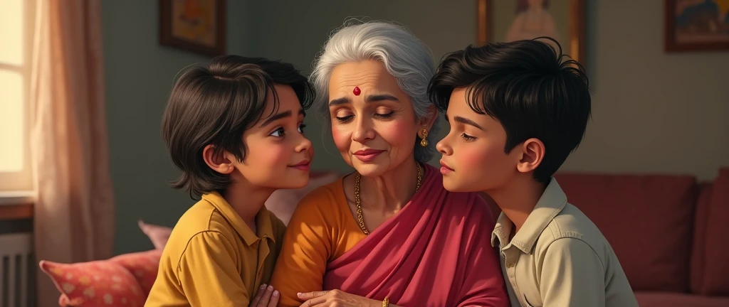 संदीप और रिया ने अपनी दादी को सब कुछ बता दिया।