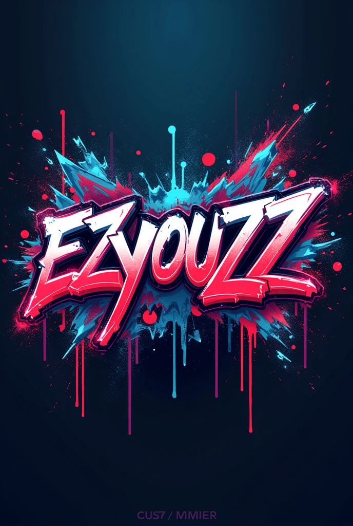 Logo graffiti "EzyouzZ" pour un gamer adolescent fortnite et rocket League