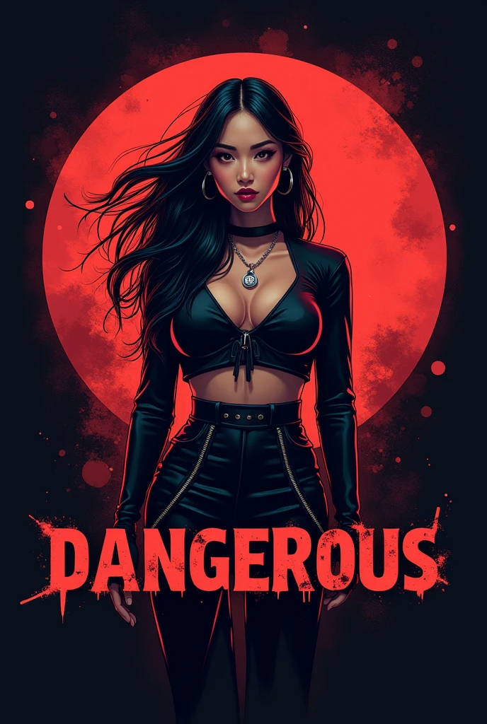 create a logo for a female kpop group called "DANGEROUS"