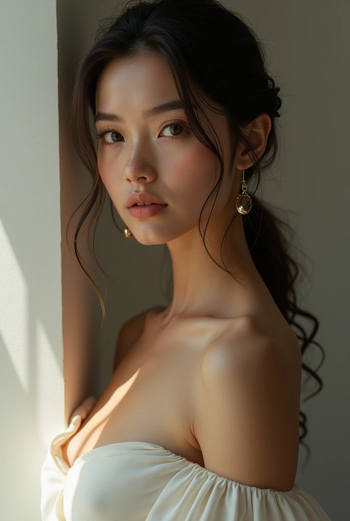 Woman without lace clothing