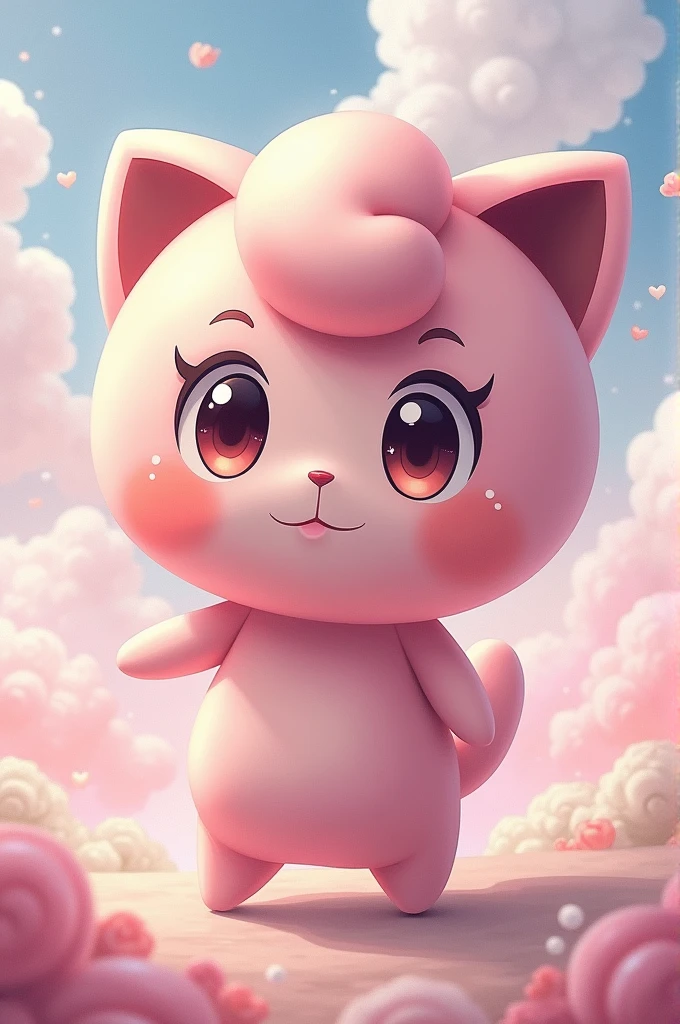 Una chica con la cara de jigglypuff, el pokemon
