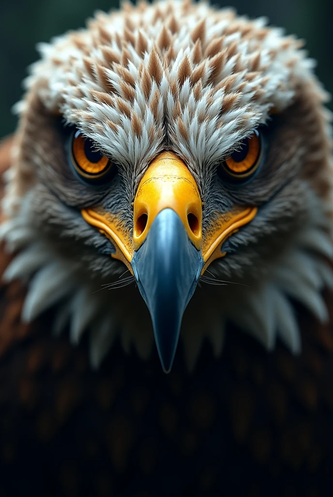 Eagle eyes focusing only on the eyes and beak