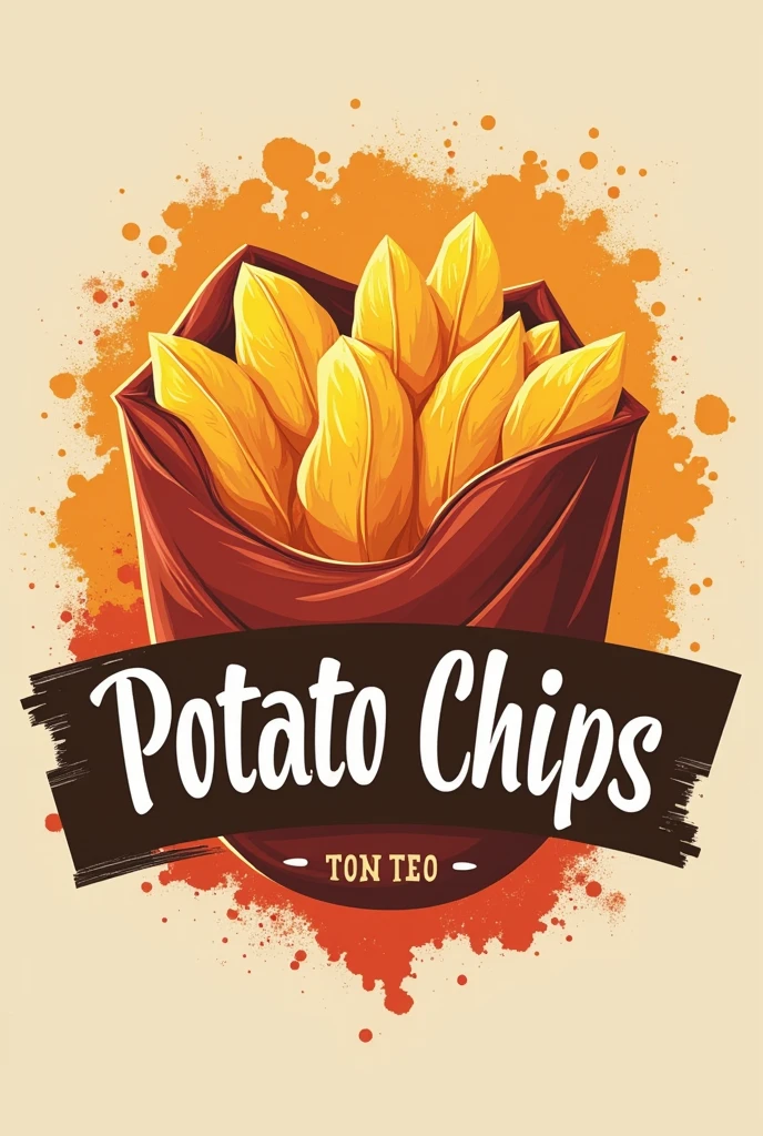 A logo for a potato chip shop, with a place to write the name