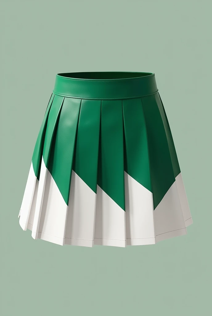 Generate a green and white skirt for a school Olympics uniform 