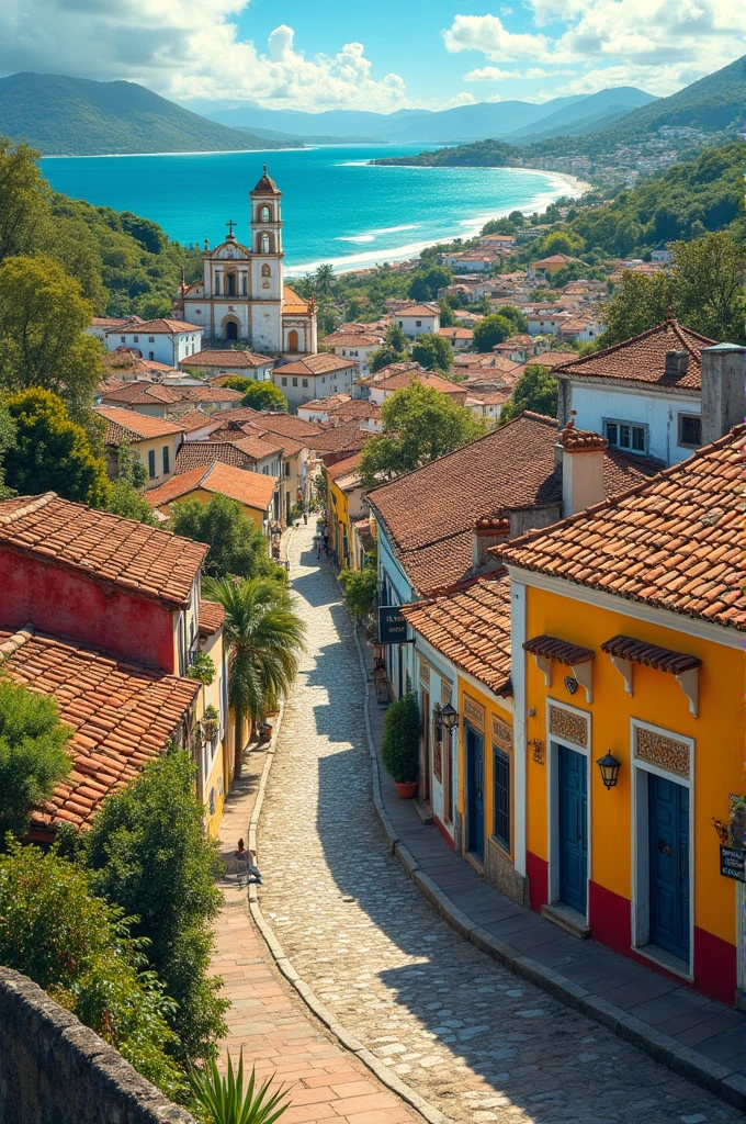 create a drawing with the main features of the city of olinda -pe