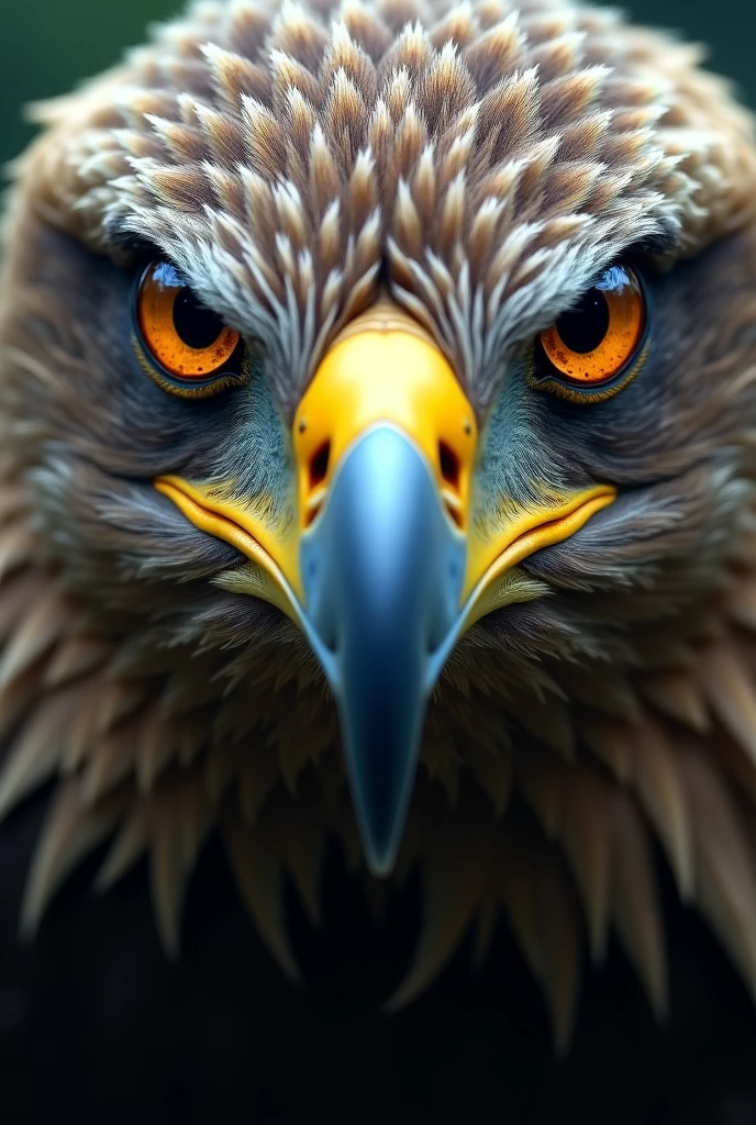 Eagle eyes with focus very close to the eyes