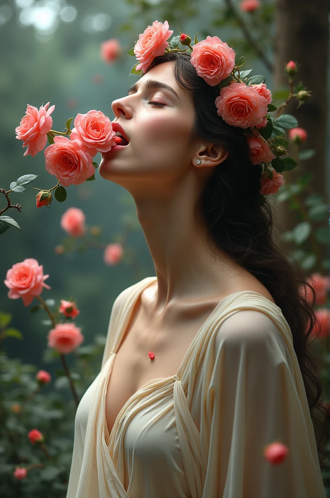 Aphrodite vomiting roses