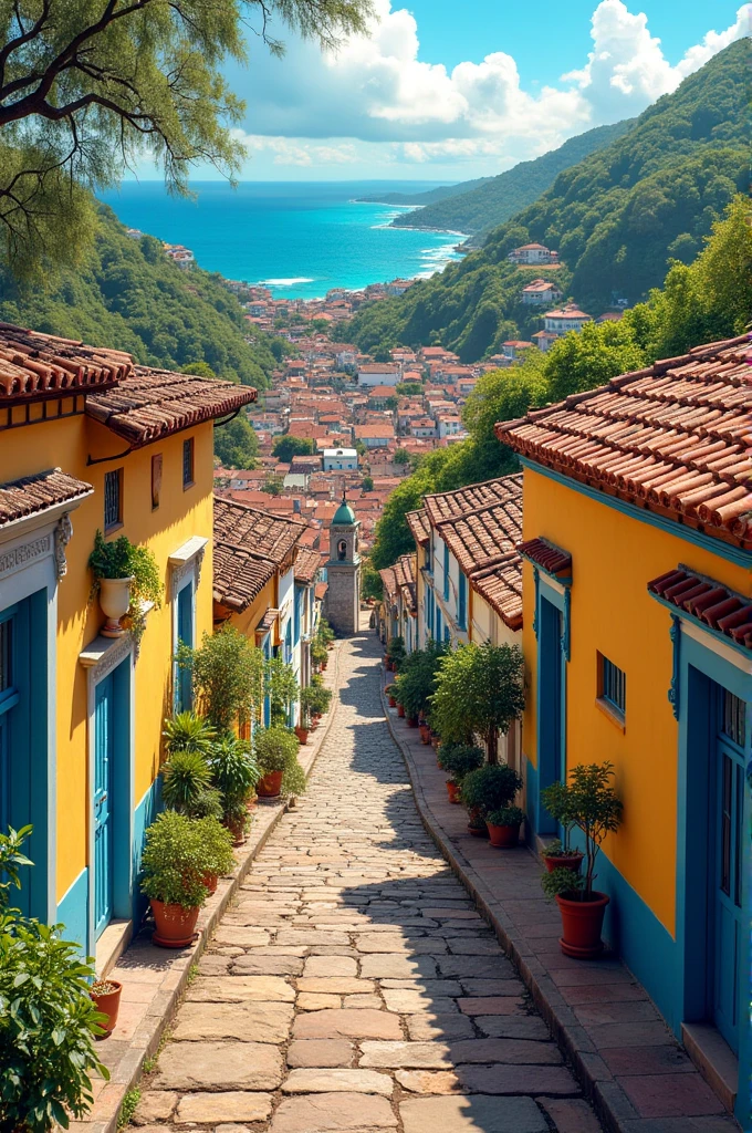 create a drawing with the main features of the city of olinda -pe