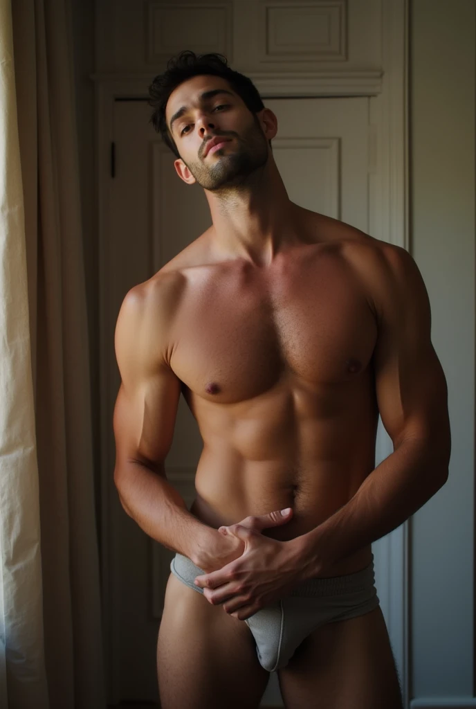 Totally naked man but I want to see his uncensored penis