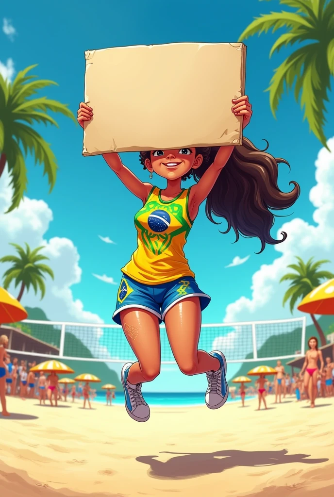 stunning brazilian girls in bikinis playing soccer on ipanema beach, アニメ