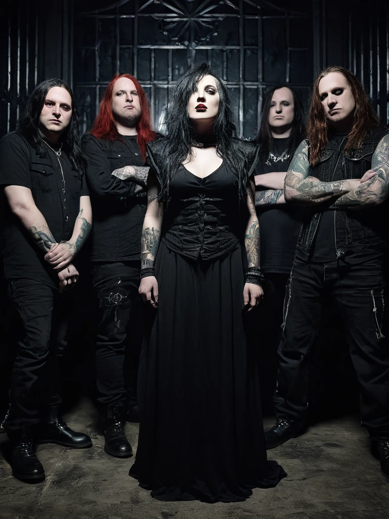 Band members doom metal melancholic female vocalist atmospherics male vocalist posers