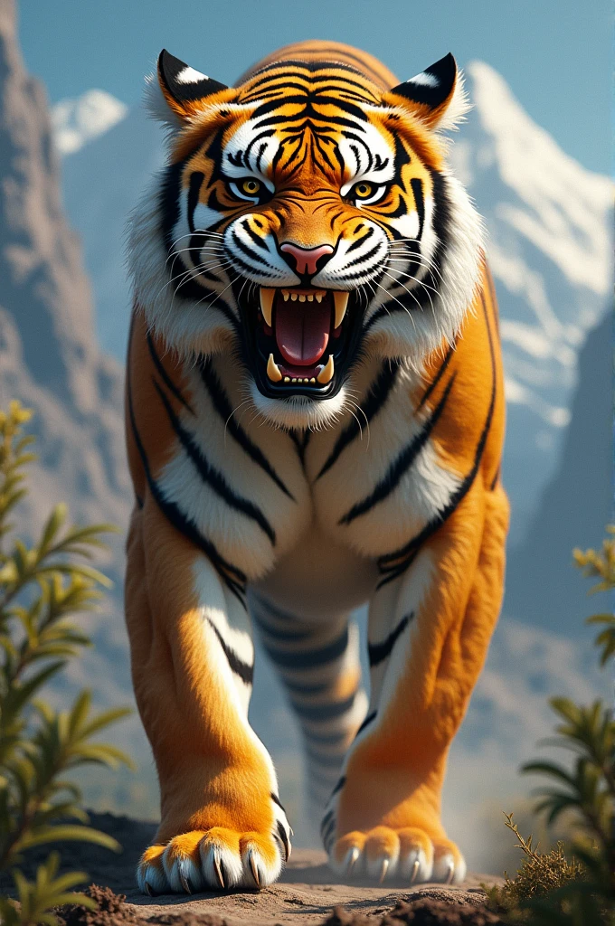 A triumphant tiger