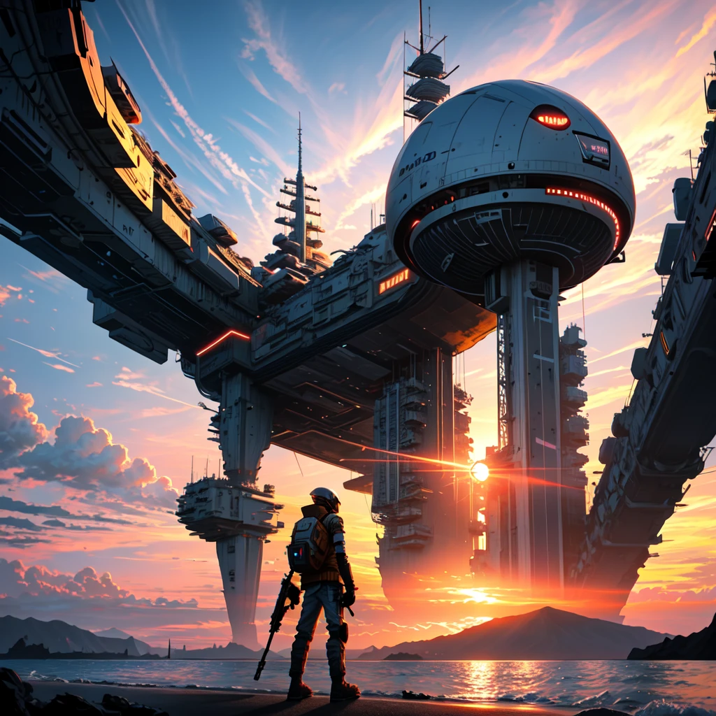 Futuristic sunset 