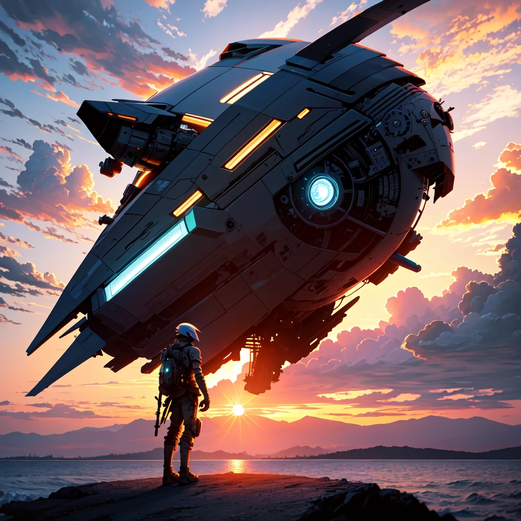 Futuristic sunset
