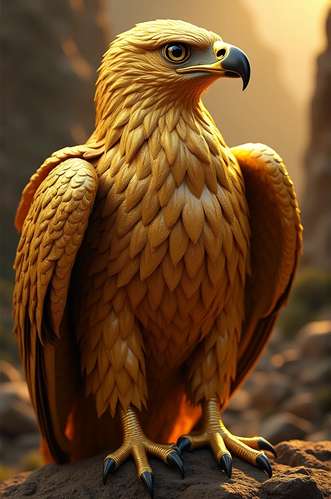 An eagle with golden feathers and a strong presence. Its design combines elegance with dynamism, reflecting the education and values of SABES. The inclusion of a distinctive feature of Guanajuato, like mining, It is presented in the golden decorations that adorn its feathers and face..