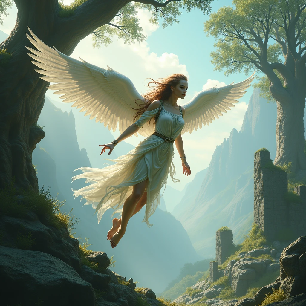 A human female druid who takes the form of a bird and flies.、Dungeons＆Dragons