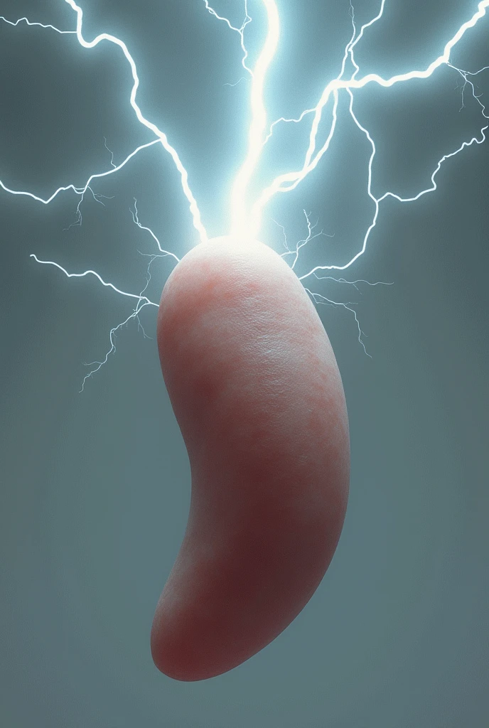 A realistic penis with thunders 