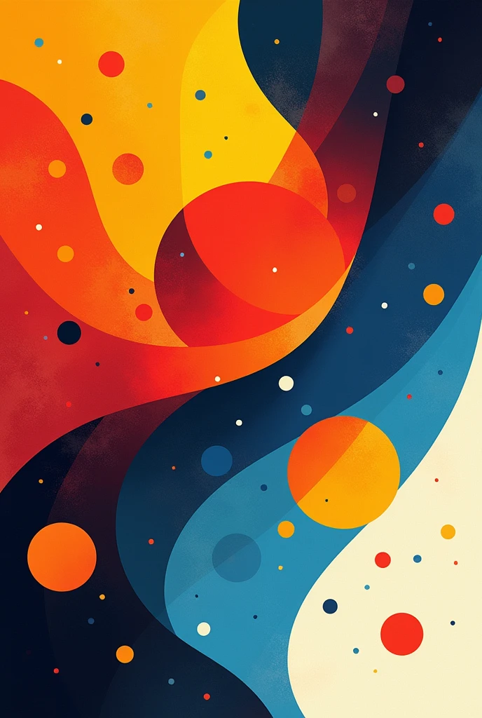 completely abstract poster themed around Mattel's UNO card game