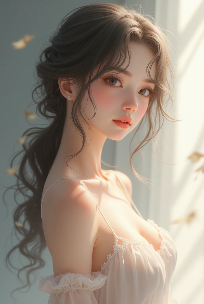 Beautiful anime girl without clothes