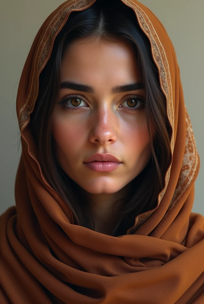 Women hijab kabyle face almond eyes straight nose thin lip Intj