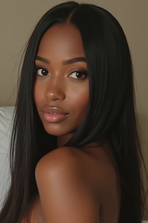 Skinny and big boobs、Naked black woman、Ariana Grande's face、Model-like body shape、Long hair、I can see your ass