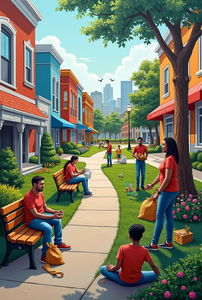 Generates an image about the care of public things or the public, and that it be in the form of a mural