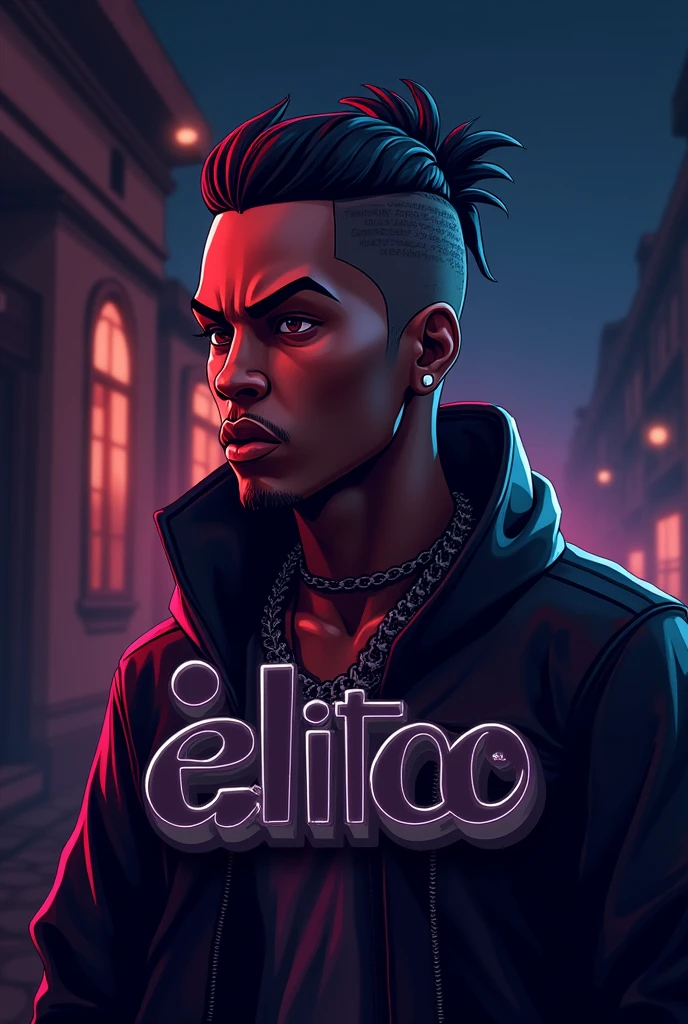 Logo "Élite AxO" en utilisant le personnage Travis Scott fortnite