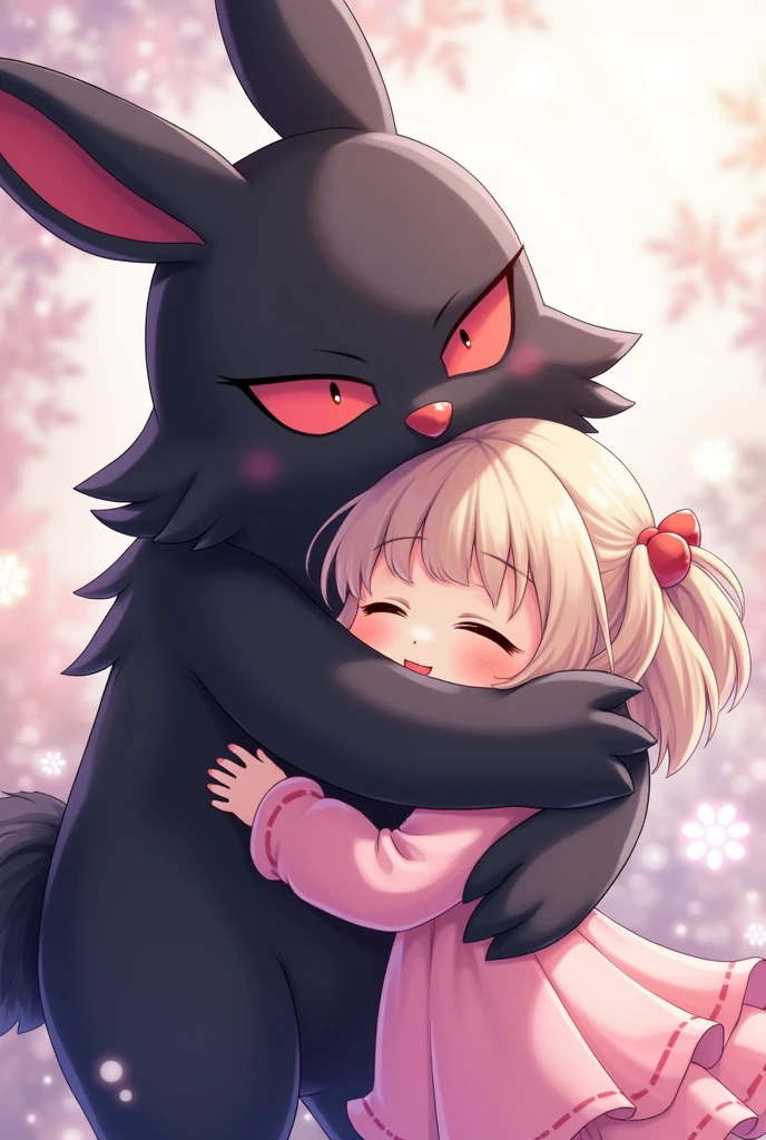 Kuromi hugging a girl