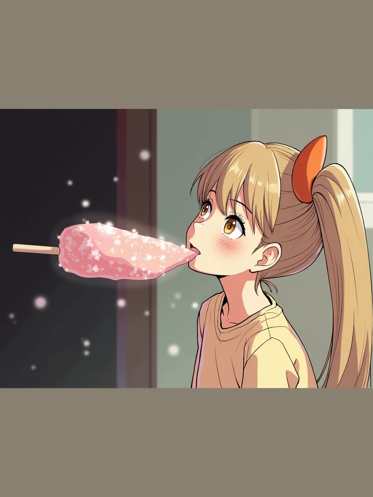 A girl licking it