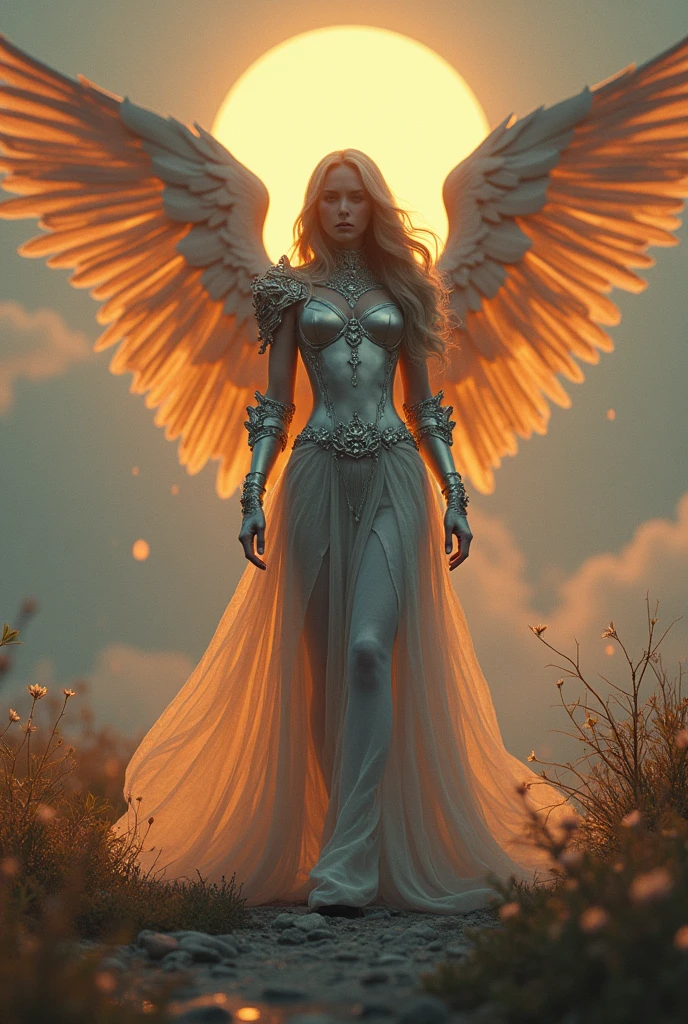((Cinematic photo of a beautiful and (((GUARDIAN ANGEL warrior. . Art by: JOAQUIN SOROLLA, THE GRECO, WILLIAM ADOLPHE BOUGUEREAU))) in full Colors. full body. Hello poster, Noah Bradley, Luis Royo, Tuomas Korpi, Neil Blevins, screen print, pastel colors, cinematic, elegant, intricate, 8k, trending on artstation, concept art, sharp focus, illustration, hyper), (Beautifully Color Graded), Unparalleled Quality,, Hard Surface Modeling), American Tonalist, Expression of Determination, (Iridescent), CANON-Eos-C300-ƒ4-15mm, Colorful, Surrealist Surprise), Infrared Unseen, (Impressionist Oil Art), Victorian Elegance, Elegant Perfectionism), Beautiful, (Moonlit Shadows) Post-processing, Photographed by a Nikon Z7 II Camera