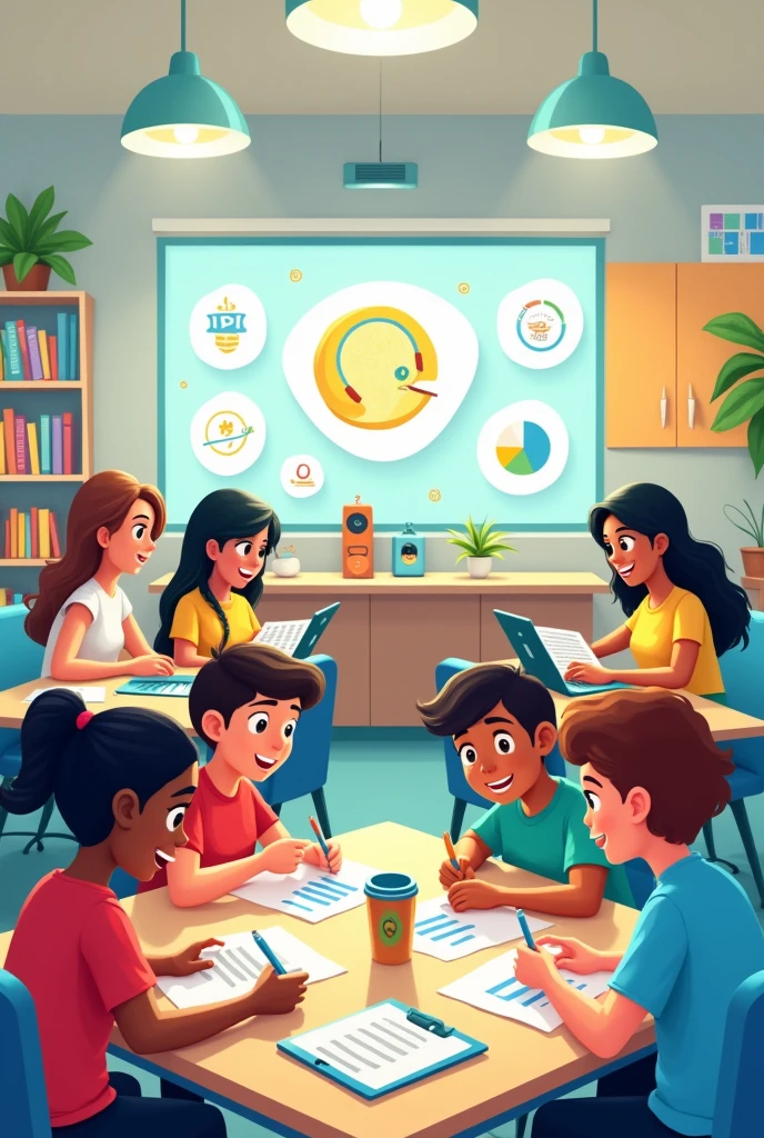 Generate me a cartoon image about the competency approach in education