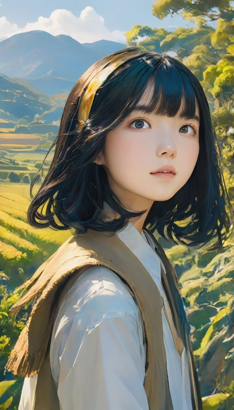 masterpiece、Highest quality、1.woman、20-year-old、Shortcuts、Black Hair、Surrealism