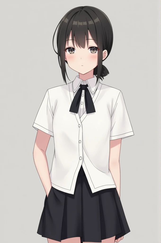 Create a blouse for school interclass,ninth year A blouse that doesn't draw too much attention and is also white with black