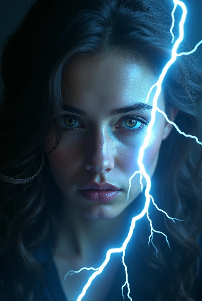 Flash face with lightning