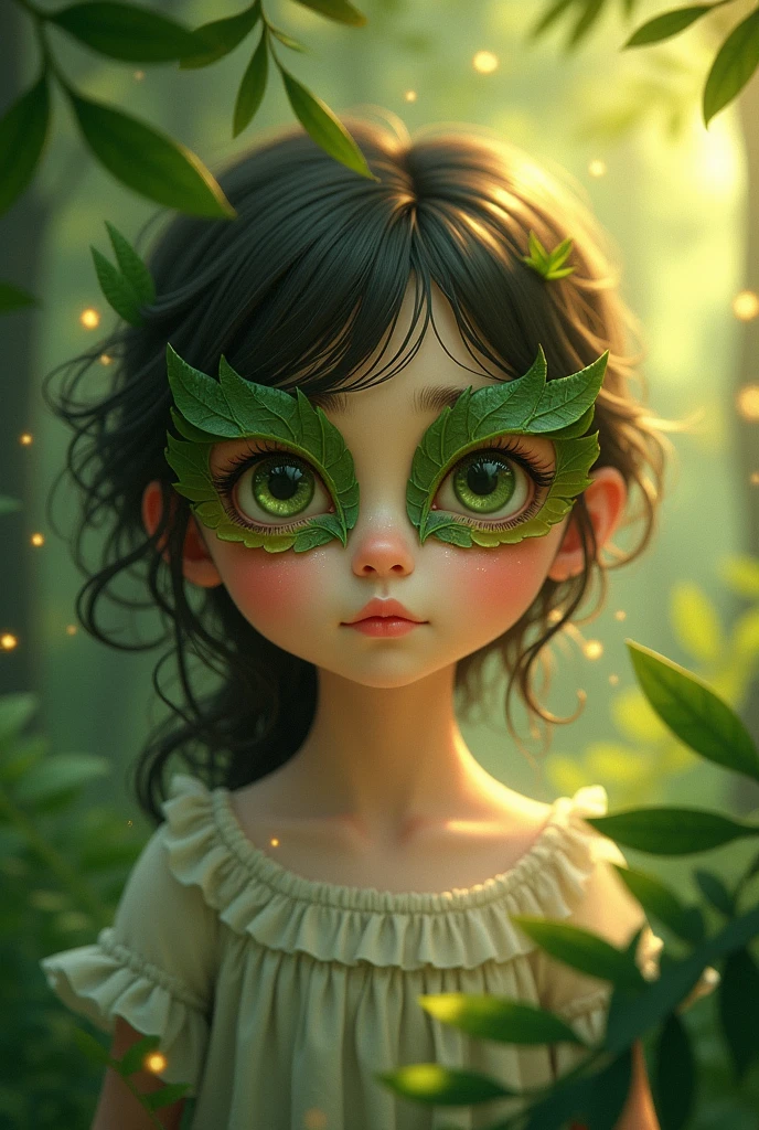 Girl with leaf eyes