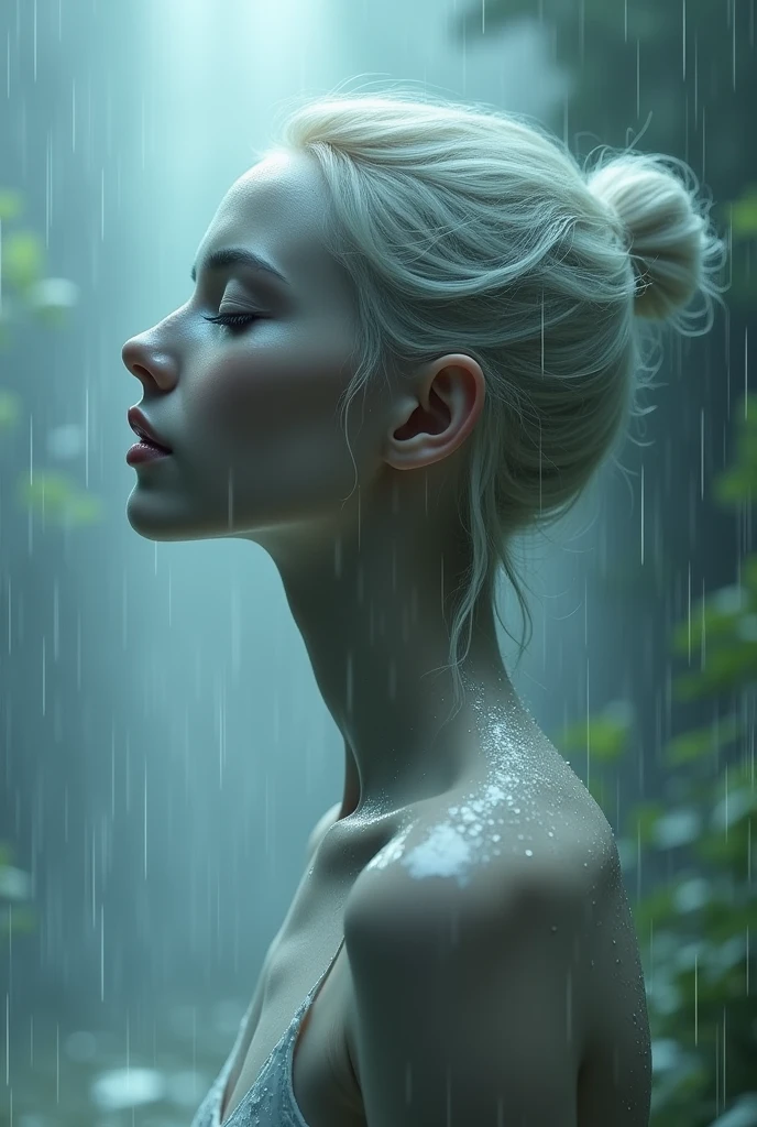 Create an avatar with falling rain and music included