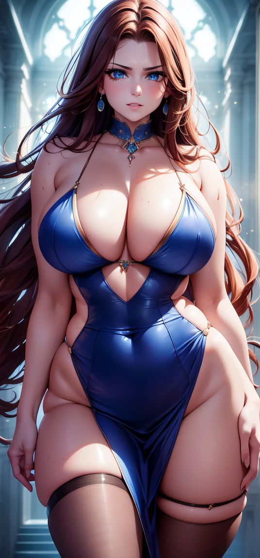 (Best Quality,4k,8k,High resolution,masterpiece:1.2),ultra detailed,realist,blue eyes,detailed face,by rubio,big smile,curvy figure,shaped body,tight red dress,stiletto heels,captivating,charming,mature woman,safe pose,seductive,haute couture model,vivid colors,studio lighting,beautifully painted,strong presence,attractive,sexy,artistic composition,HdR,physically based rendering