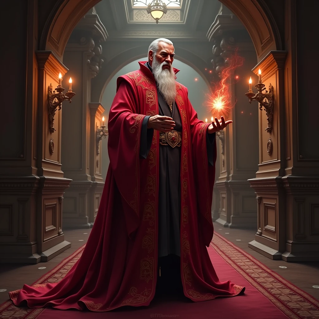 A beautiful Red Wizard smiles wickedly in his manor、Dungeons＆Dragons