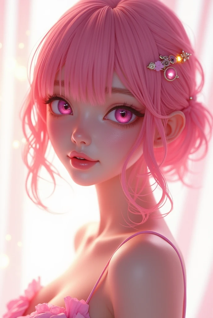 Simple white background,
Beautiful Skin、naked、Big Breasts、Embarrassing、virtual_YouTuber,
pink_hair,Moderate_hair,pink_eye,hair_ornament, hairclip,前hair,
1 person, 20-year-old,young woman,beautiful Finger,beautiful long legs,beautiful body,beautiful Nose,beautiful character design, perfect eye, perfect face,expressive eye,Perfect balance,
View your viewers,(Focus on her face),Mouth closed, (Innocent_big_eye:1.0),(Light_笑face:0.3),
Official Art,Very detailed CG ユニティ 8k 壁紙, Perfect lighting,colorful, bright_front_face_Lighting,White skin,
(masterpiece:1.0),(Highest_quality:1.0), 超High resolution,4K,Very detailed,
photograph, 8k, High resolution, High resolution, Absurd:1.2, 400 for Kodak Port, Film Grain, Blurred Background, Bokeh:1.2, Lens flare, (Vibrant_color:1.2),プロのphotograph,
(beautiful,Huge_chest:1.4), (beautiful_face:1.5),(narrow_Waist),