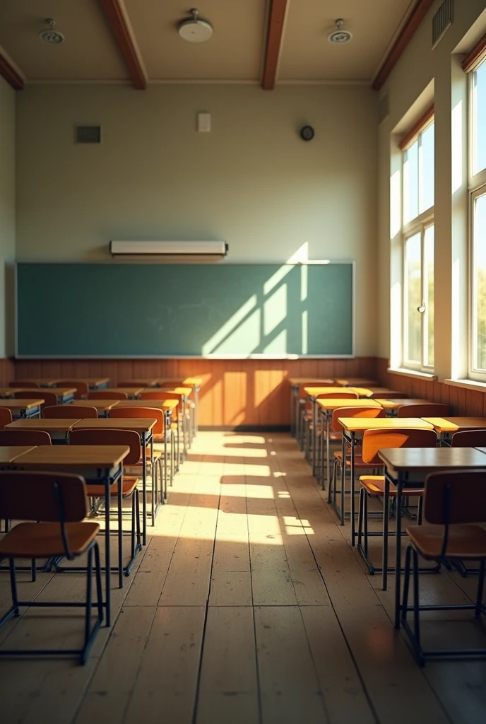 Empty classroom without a blackboard