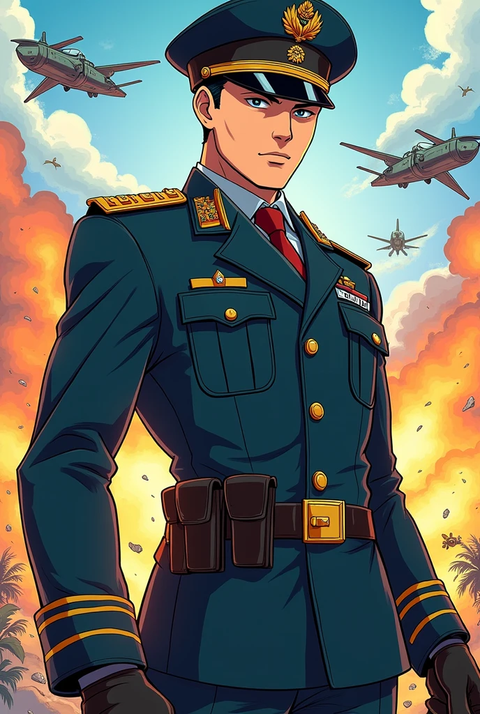 military pilot,  <lora:rayban_sunglasses_v0.2-pony:1> aviator sunglasses, <lora:PonyBackgroundDetailerV2:0.6>, source_cartoon, male,  twink, fratboy, 19 years old, (chibi:0.35),  (big eyes:0.3),  (muscular:0.4), zPDXL2