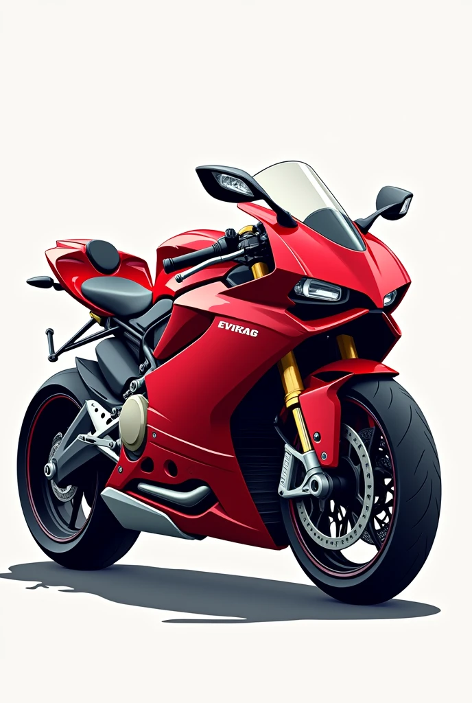 create a corel draw vector of a red 2008 motorcycle