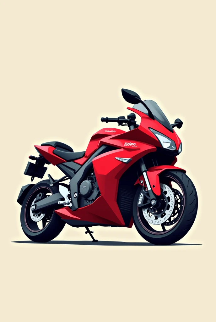 create a corel draw vector of a 2008 red titan motorcycle, sem muitos detalhes