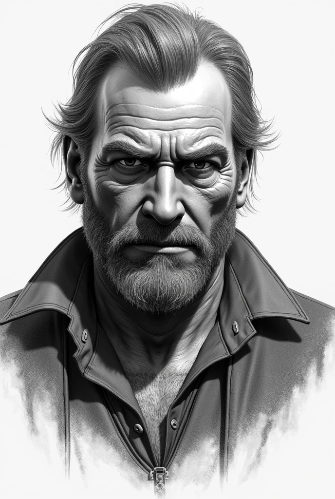 arthur Morgan easy drawing in a pencil