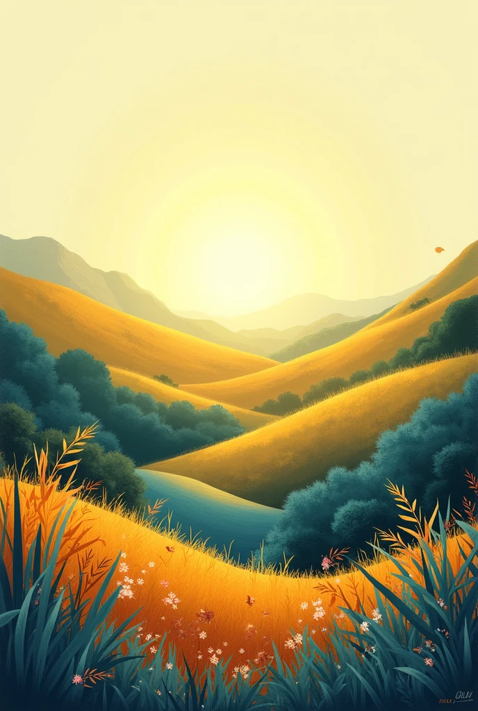 You could create a cover related to the environment with only colors that can be related to it. (like yellow, Brown, celeste,etc) what say "July" and "2024" as a subtitle