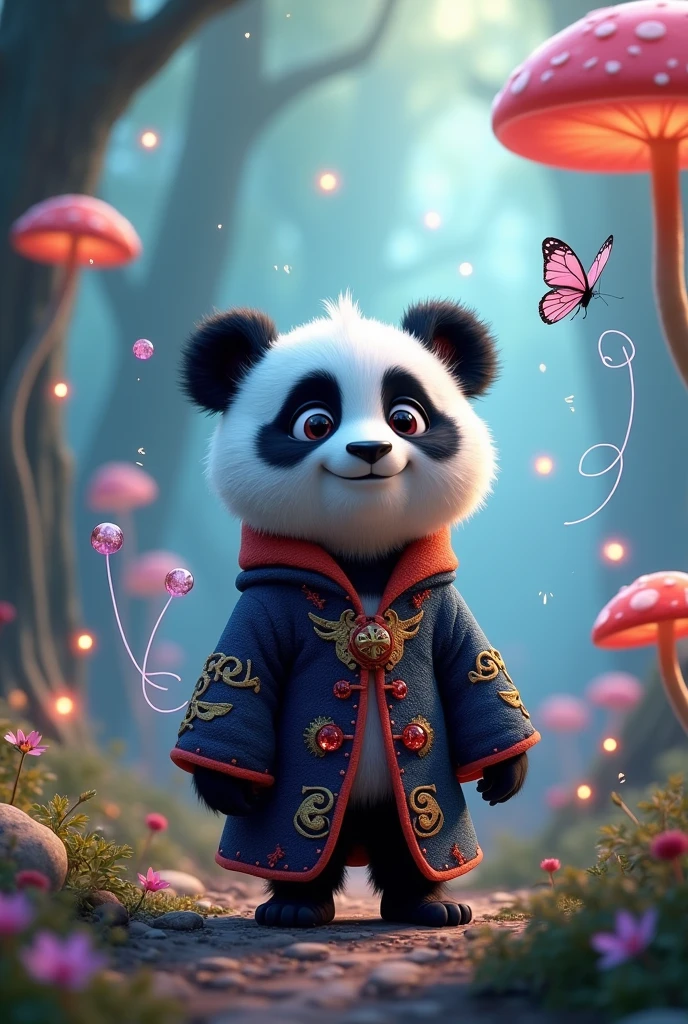 Pixar style necromancer baby panda
