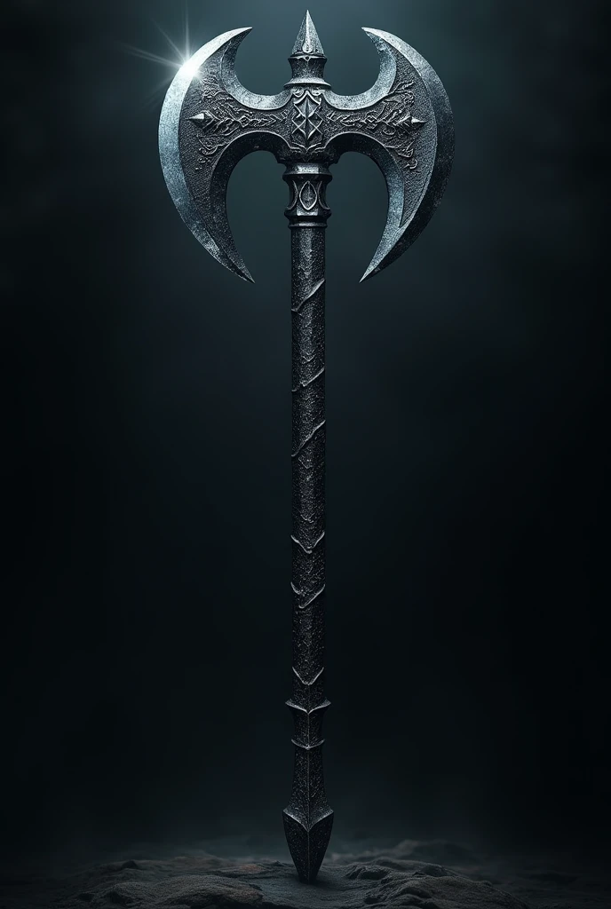 A BEAUTIFUL AX WITH A DARK BACKGROUND