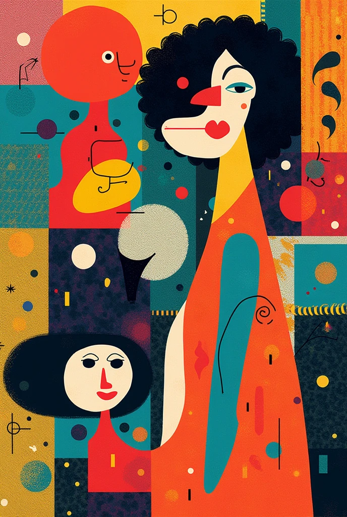 Create a design week poster with references from milton glaser, Romero Brito, Salvador Dali, oscar freire, fridah kalo. With vibrant and eye-catching colors. Collage on collage.