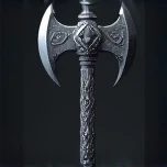A BEAUTIFUL AX WITH A DARK BACKGROUND