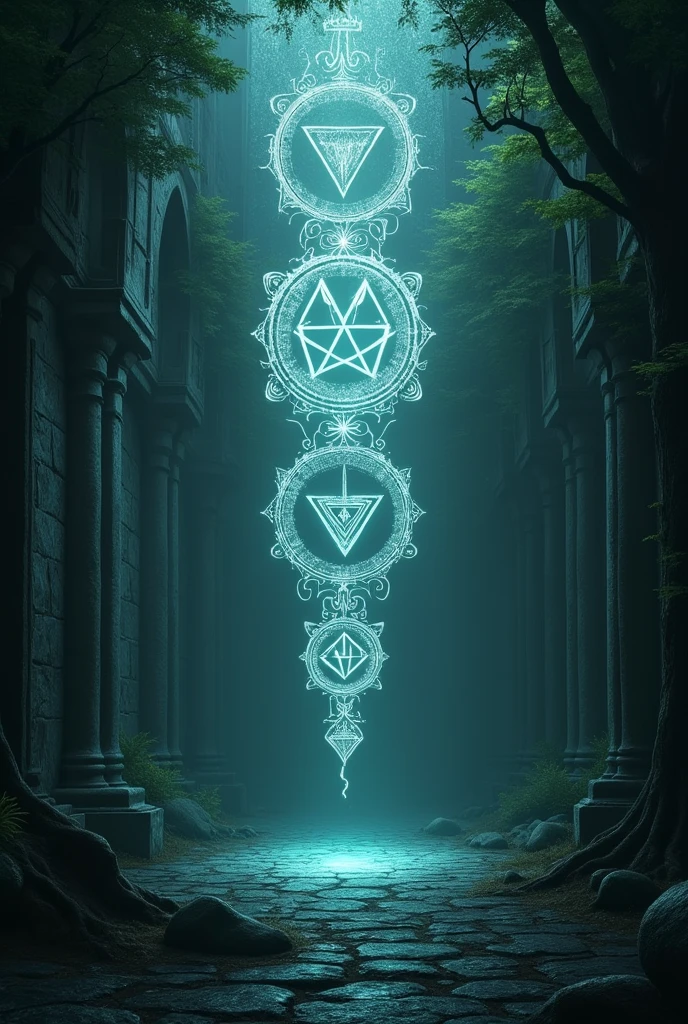 Create rune-like symbols that represent invisibility